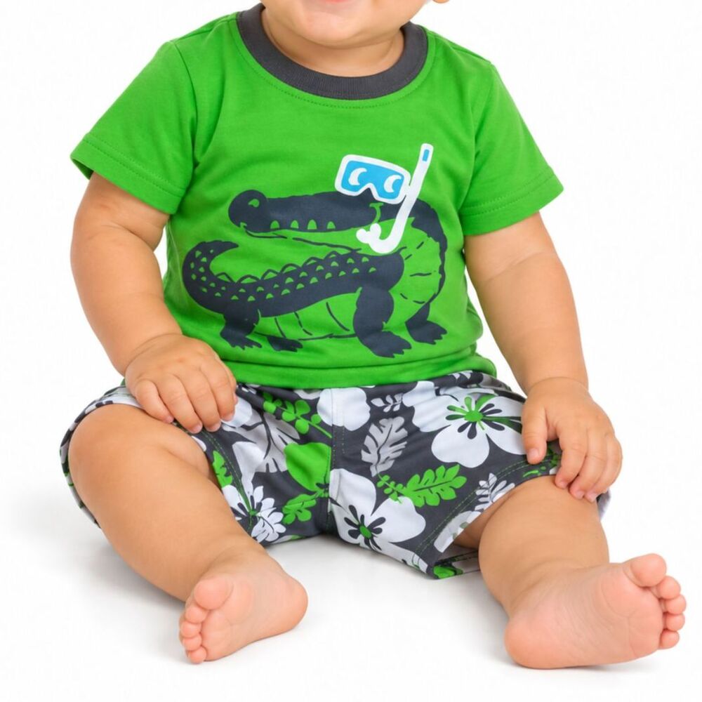 🔥 5 for $30 🔥 Carter’s Boys Crocodile Summer Outfit | 6-9M